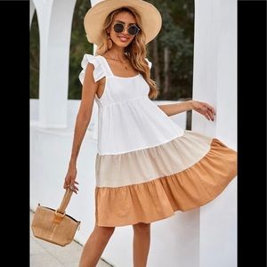 SHEIN ruffled multicolored summer dress - never worn